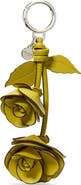 Kate Spade New York charming smooth leather stacked flowers key fob