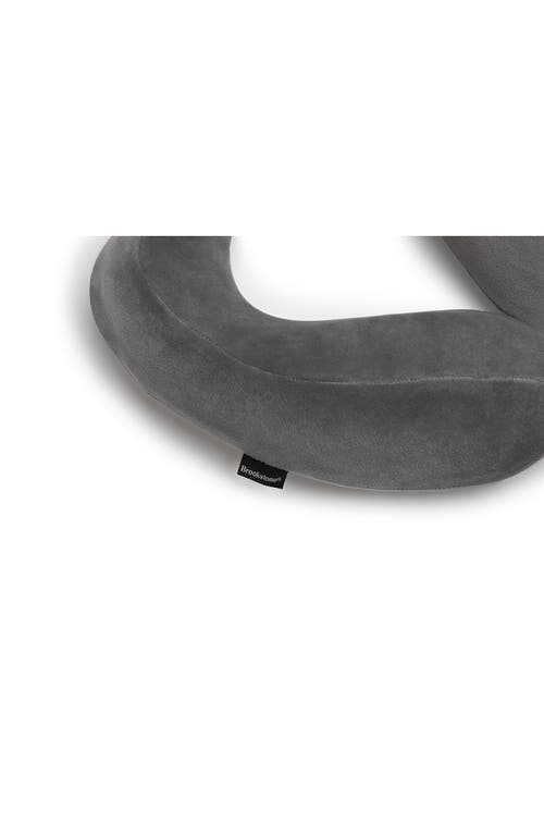 Brookstone Ultra Dorm Memory Foam Neck Pillow In Gray