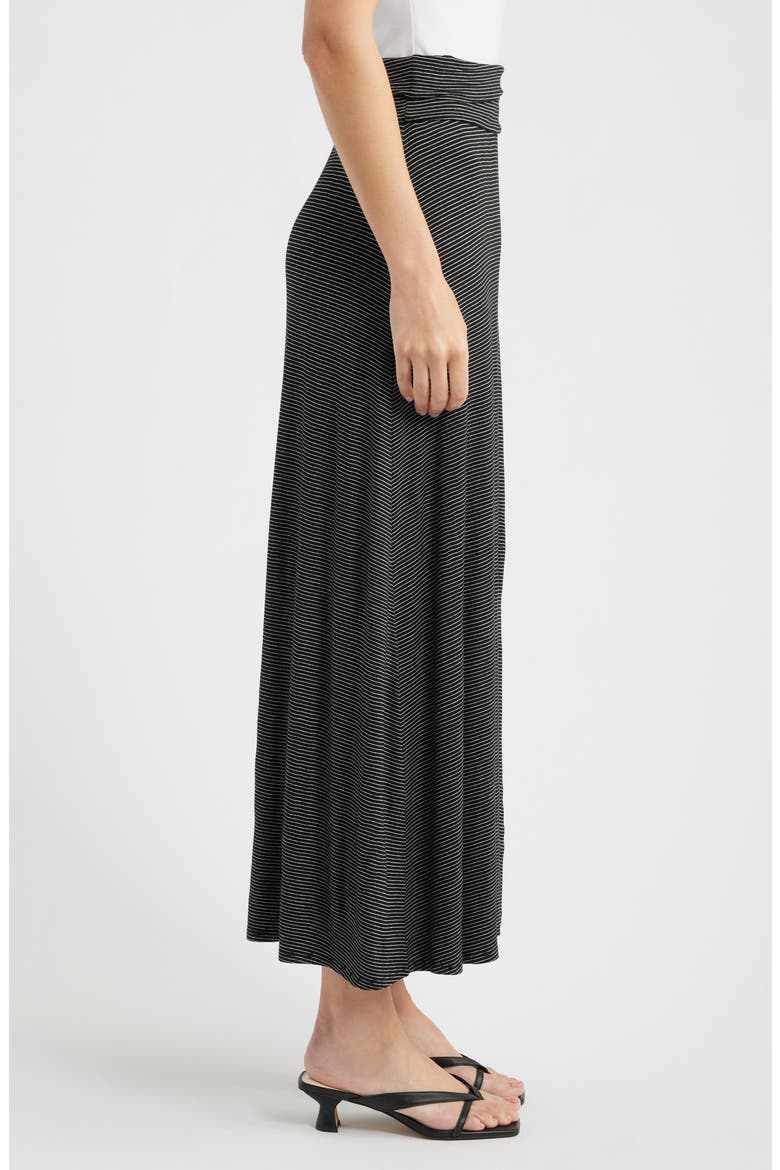 Stripe Knit Maxi Skirt, Alternate, color, BLACK