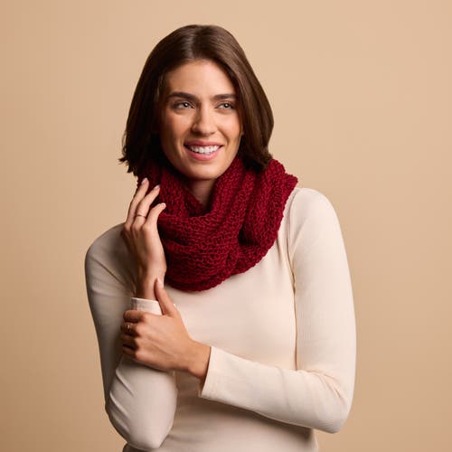 Feelgoodz Artisan Woven Karuna Infinity 100% Wool Scarf In Brown