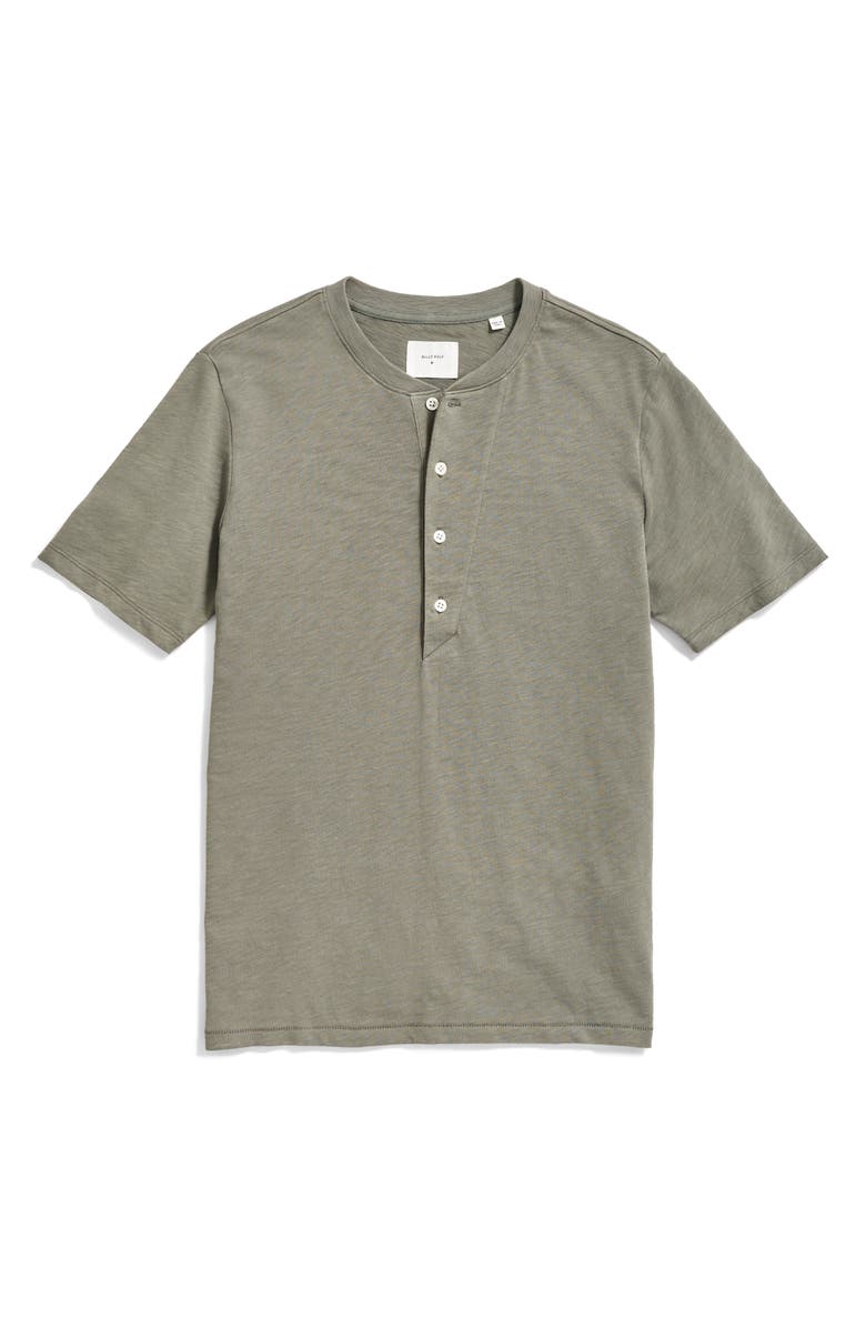 Billy Reid Short Sleeve Organic Pima Cotton Henley, Main, color, 