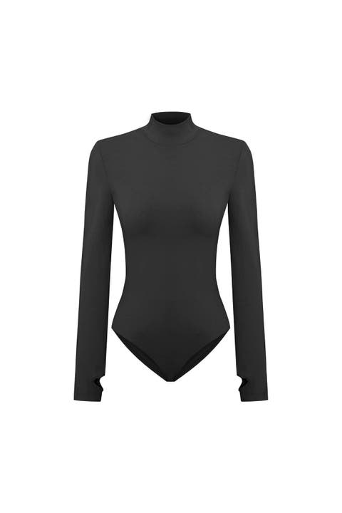 Cotton High Neck Bodysuit