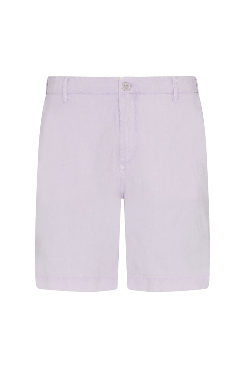 Men Mineral Dye Linen Bermuda Shorts, Main, color, Dawn Pink