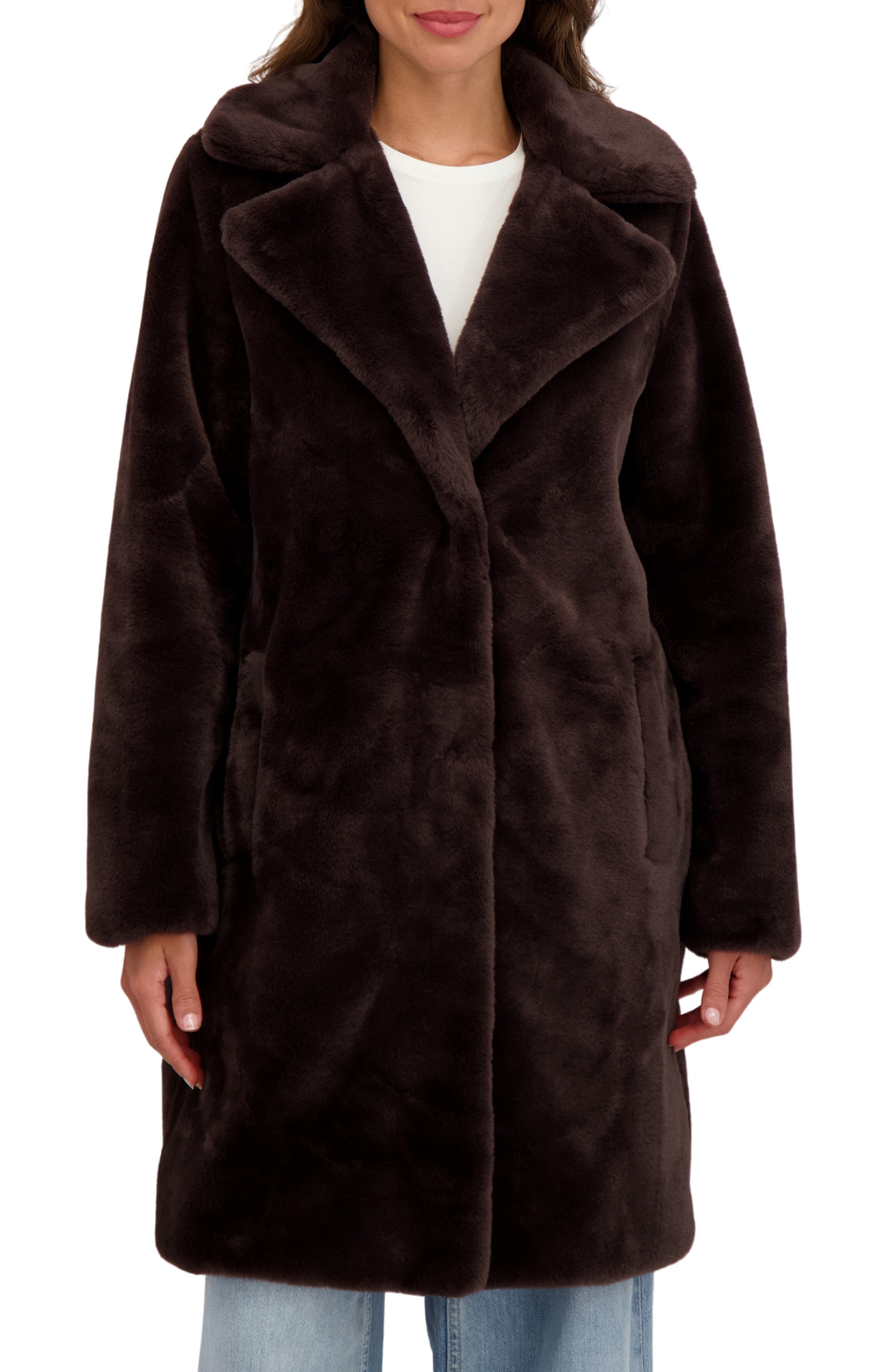 Sebby Cozy Faux Fur Coat