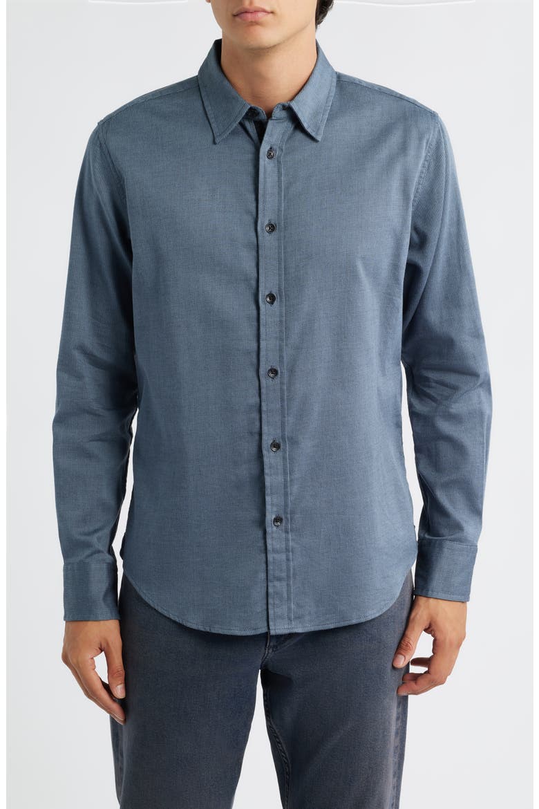 Tomlin Cotton Dobby Button-Up Shirt, Main, color, WASHED BLUE