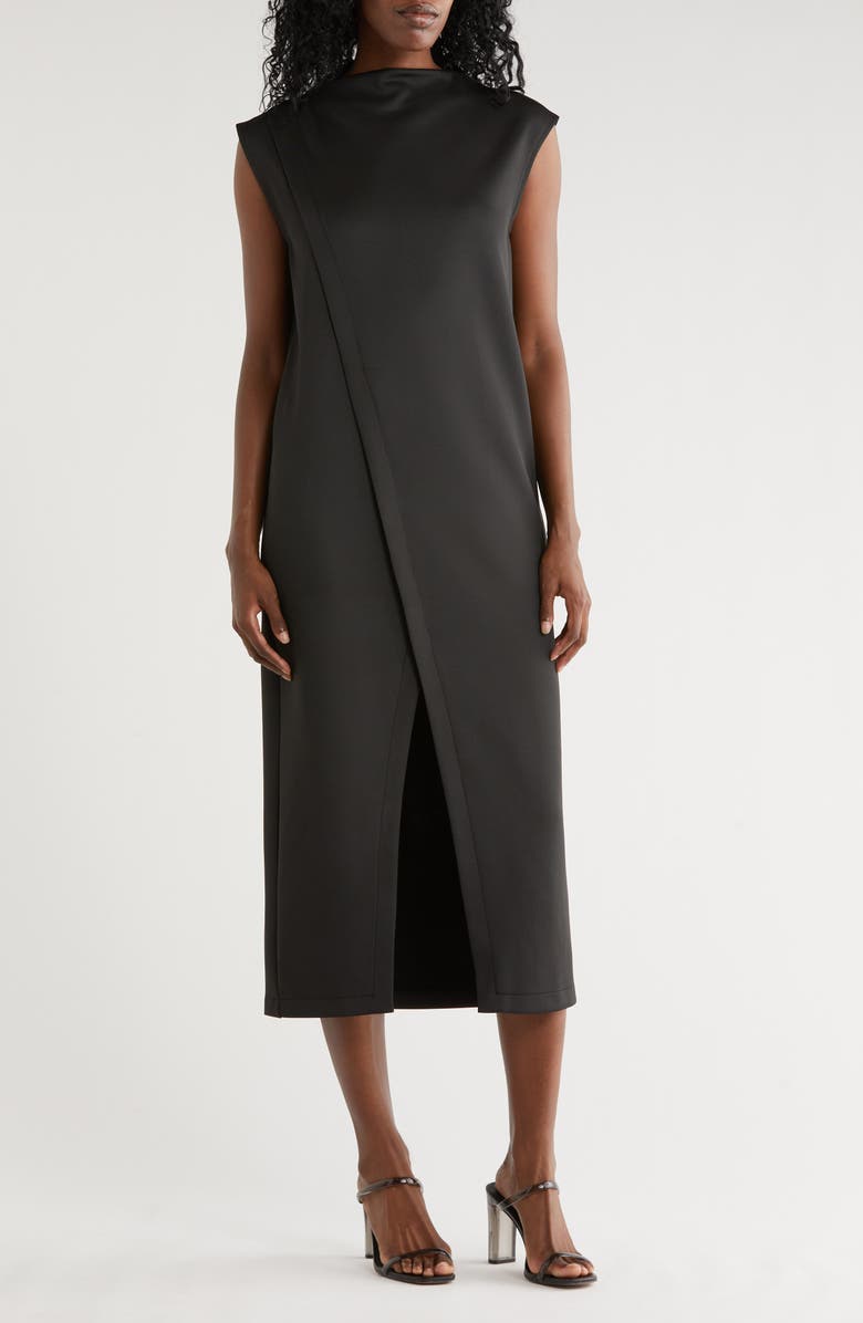 AREA STARS Gavi Crossover Column Dress, Main, color, Black