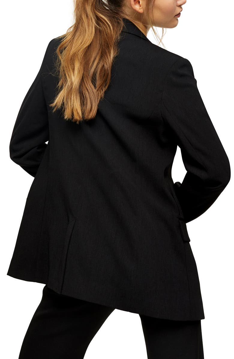 Topshop Crepe Blazer, Alternate, color,
