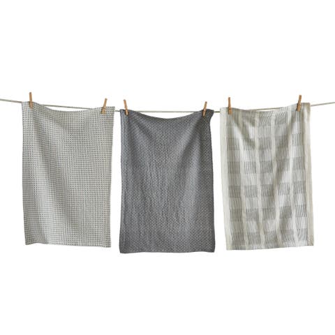 Sonoma Dishtowel S/3 Light Gray Light Gray Cotton Everyday