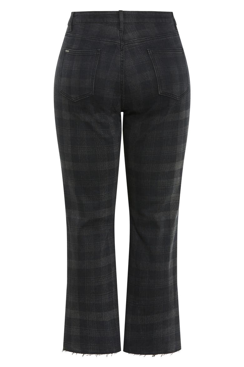 Harley Fit Baylee Crop Straight Leg Jeans, Alternate, color, GREY CHECK