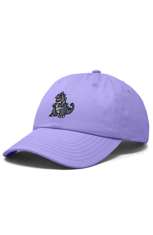 Dalix Giant Lizard Embroidered Dad Hat In Lavender