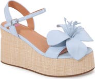 ASHLEY KAHEN Tulip Ankle Strap Platform Wedge Sandal