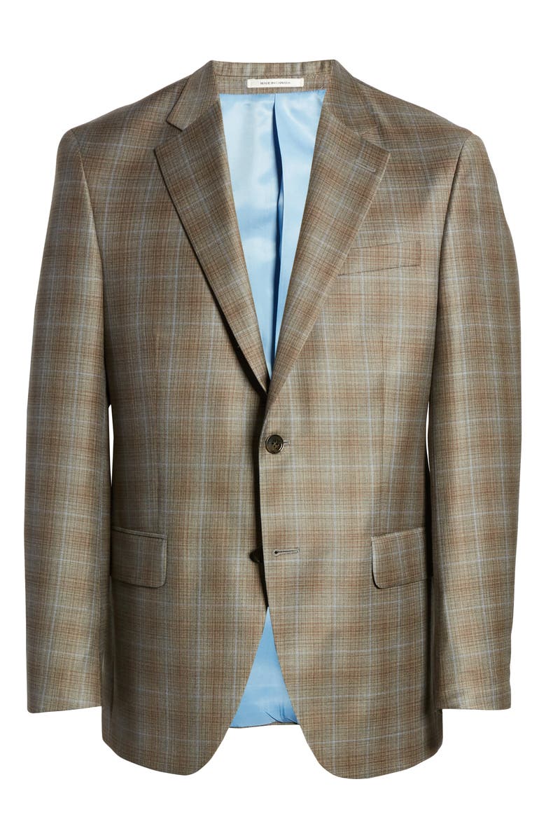 Peter Millar Flynn Classic Fit Plaid Wool Sport Coat, Alternate, color,