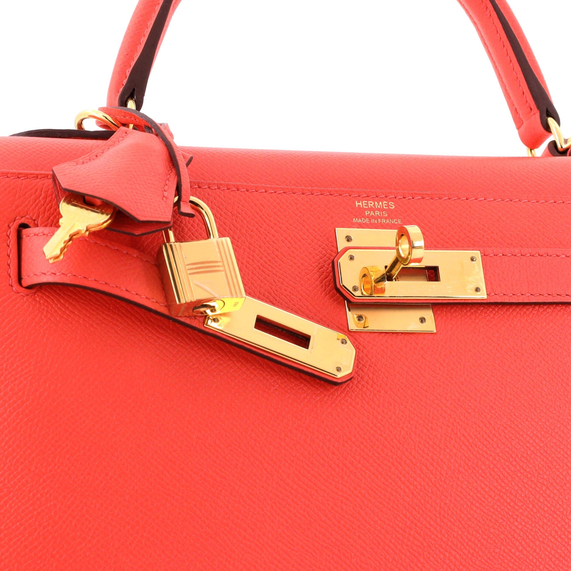 Kelly Handbag Red Epsom with Gold Hardware 28, Alternate, color, Red
