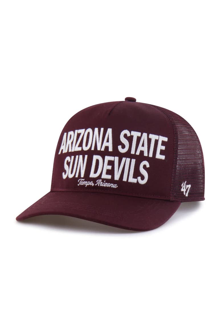 Men's '47 Maroon Arizona State Sun Devils Contemporary Hitch Trucker Adjustable Hat, Main, color, Maroon