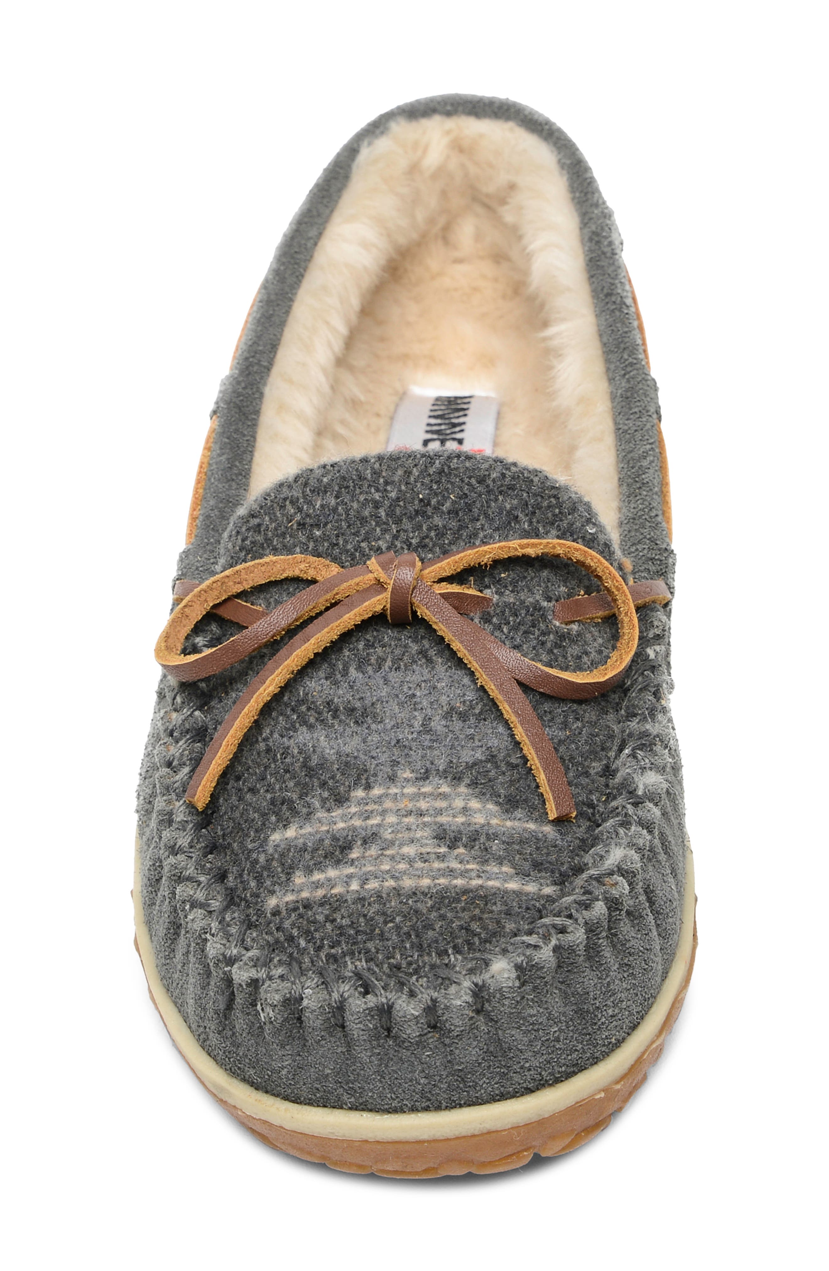 Tilia Faux Fur Lined Slipper, Alternate, color, GREY