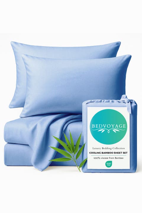 Luxury 100% Viscose Cooling Bed Sheet Set