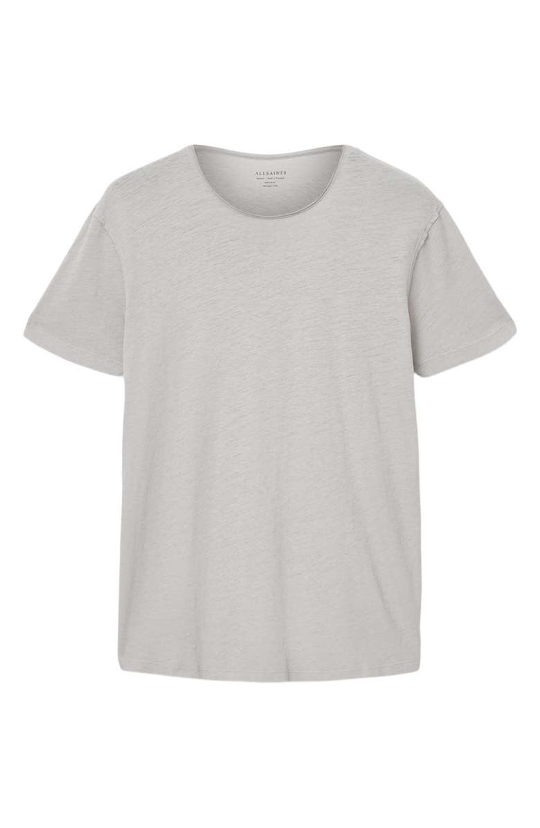 AllSaints Figure Roll Neck Cotton T-Shirt, Alternate, color, Carbon Grey
