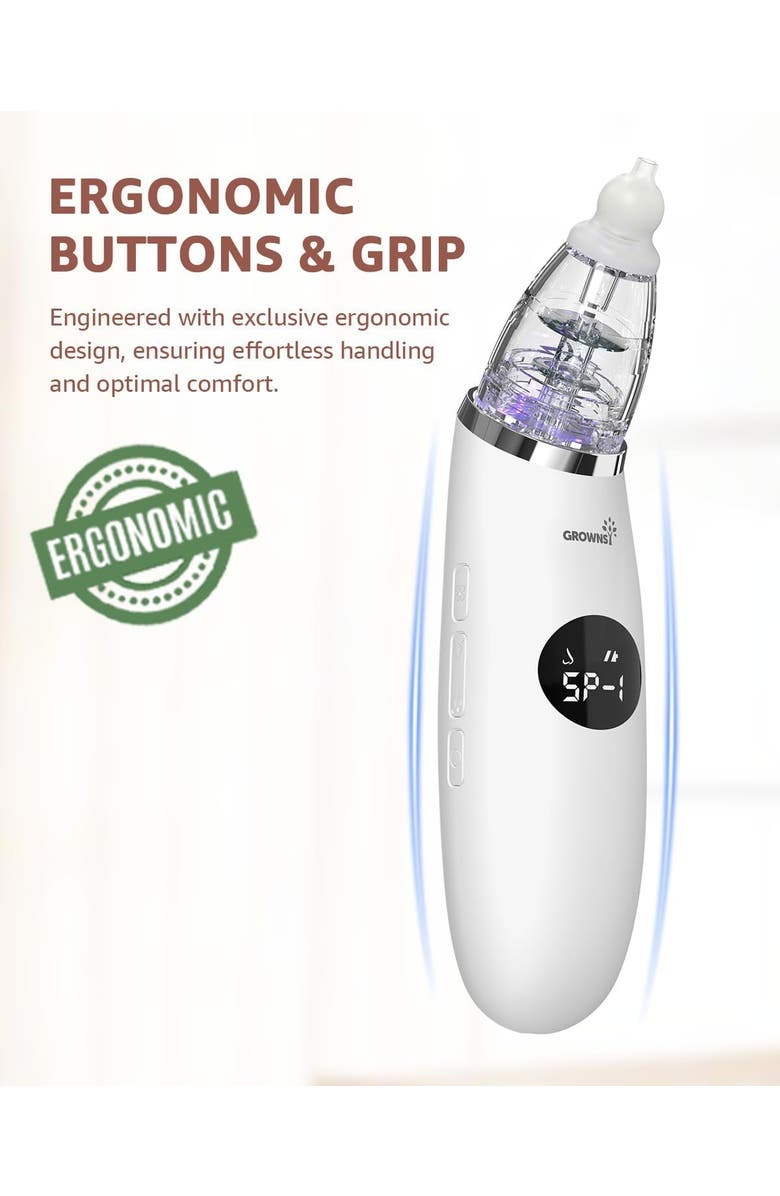 GROWNSY Baby Nasal Aspirator, Alternate, color, White