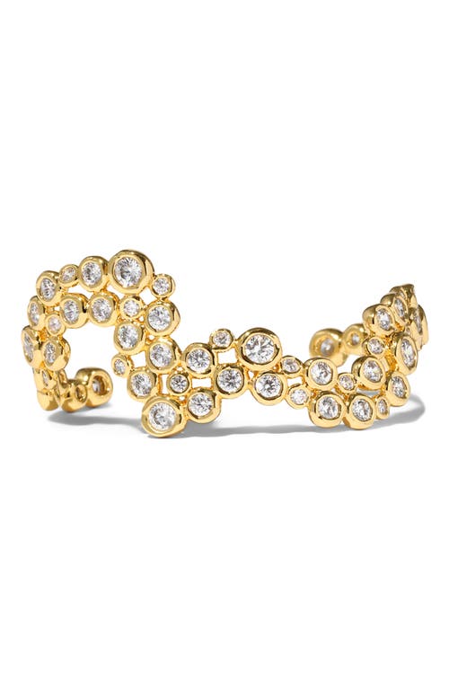 Alexis Bittar Asterales Cubic Zirconia Wave Cuff Bracelet In 14k Gold Plated In Stones