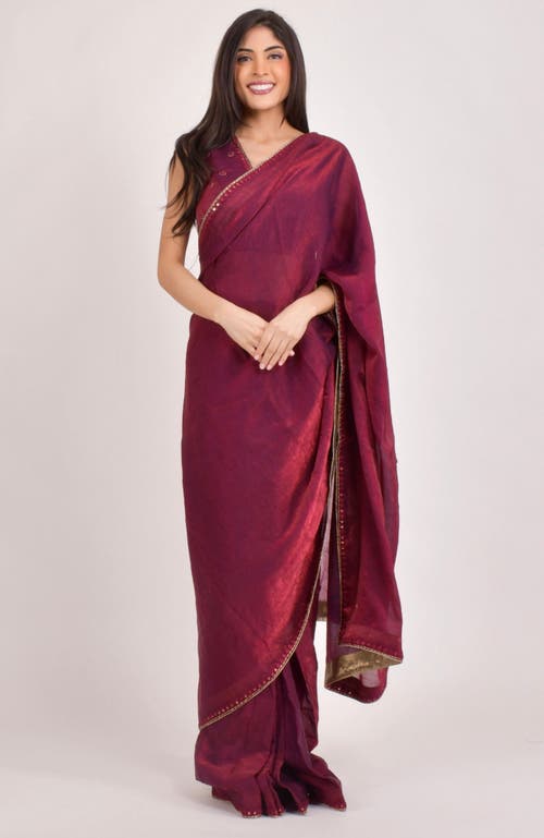 Raas Rubina Hand Embroidered Shimmer Saree