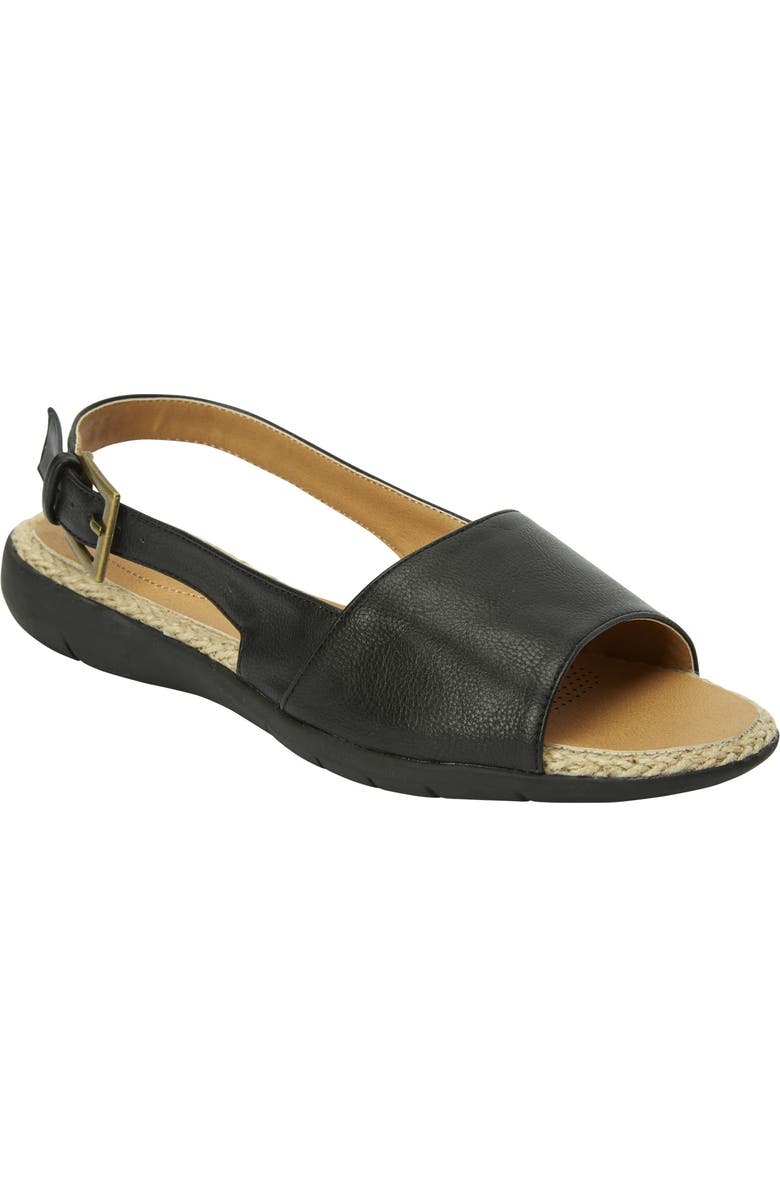 Comfortview The Adele Sling Sandal, Main, color, Black