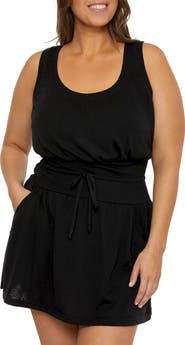 Becca Etc. Beach Date Tie Waist Cover-Up Minidress