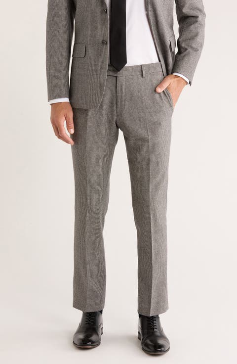 Check Wool Dress Pants