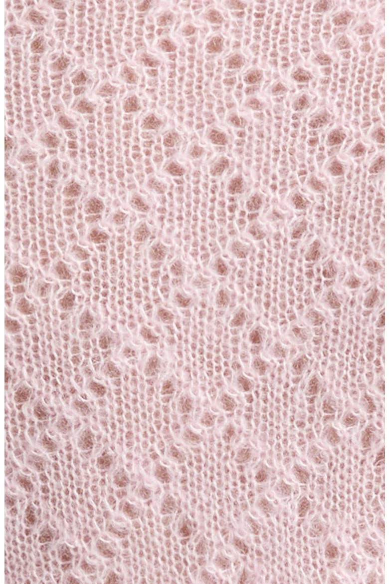 Slim Fit Open Stitch Mohair & Silk V-Neck Sweater, Alternate, color, COTTON CANDY