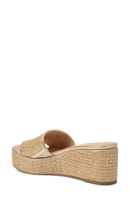 Jack Rogers Bay Platform Wedge Sandal In Gold