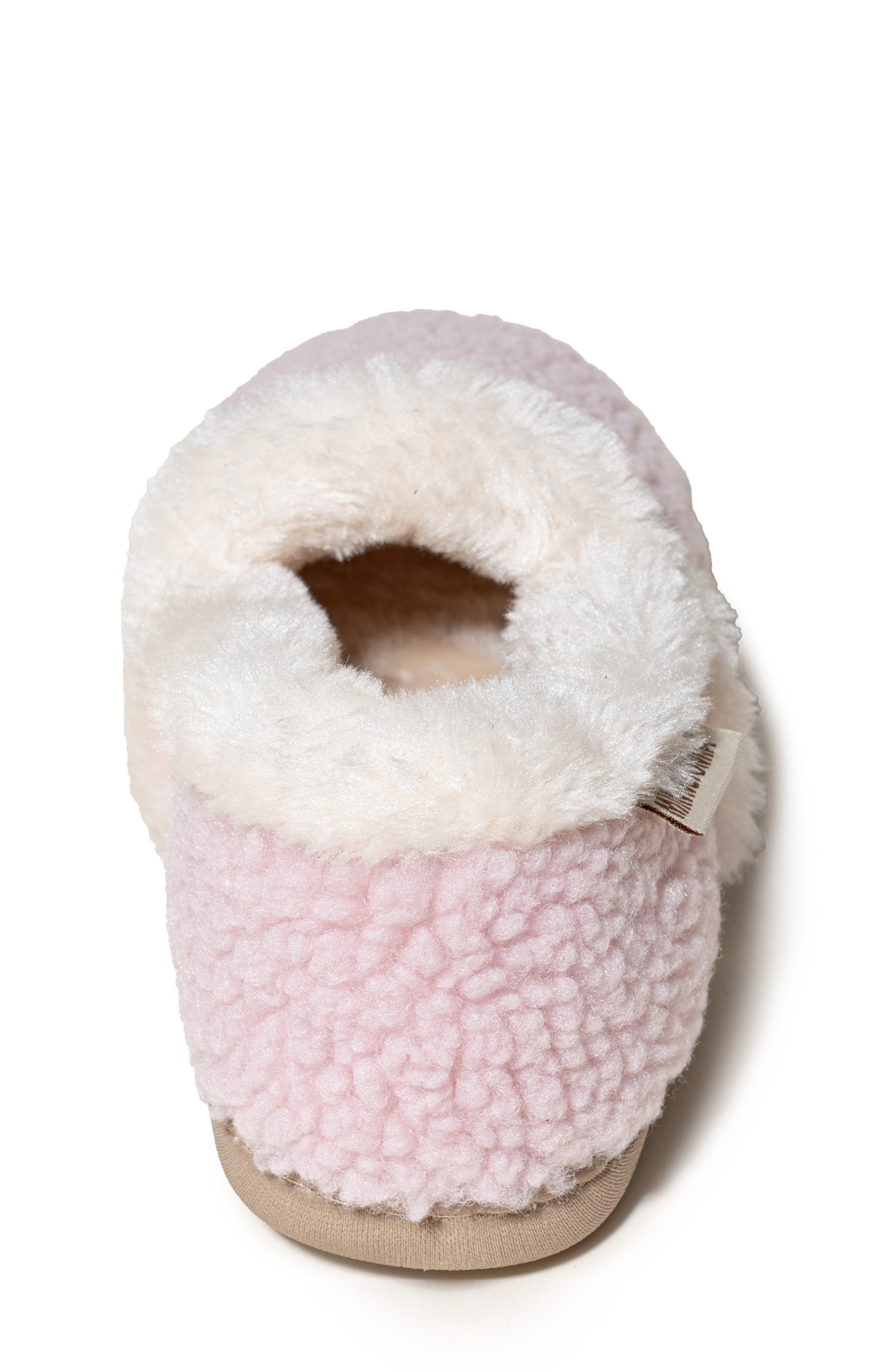 Minnetonka Kids' Daina Faux Fur Lined Slipper, Alternate, color, Pink