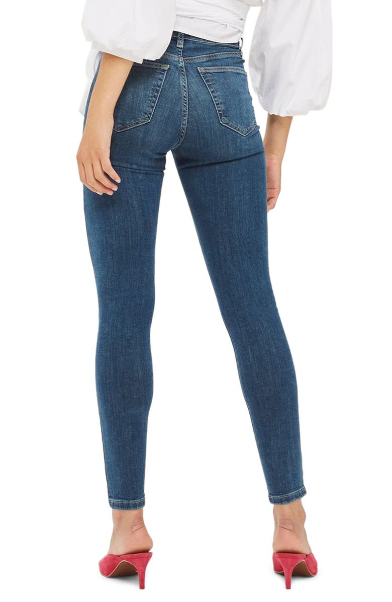 Topshop Jamie High Waist Crop Skinny Jeans, Alternate, color, 