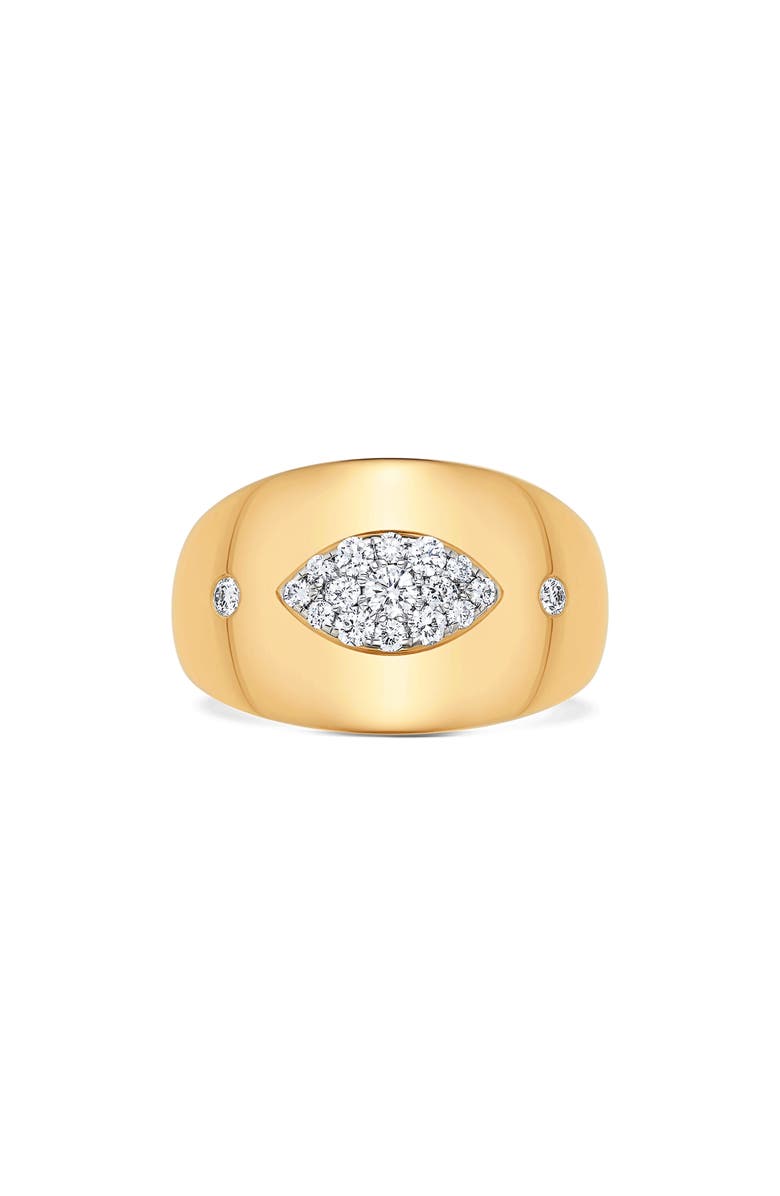 Sara Weinstock Aurora Marquise Diamond Signet Ring, Main, color,