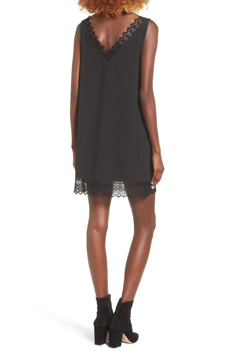 Leith Lace Trim Shift Dress, Alternate, color, 