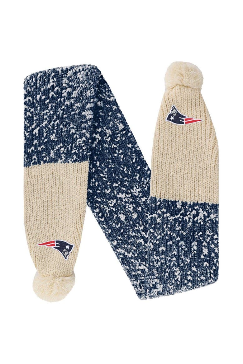 New England Patriots Confetti Scarf with Pom, Main, color, Navy
