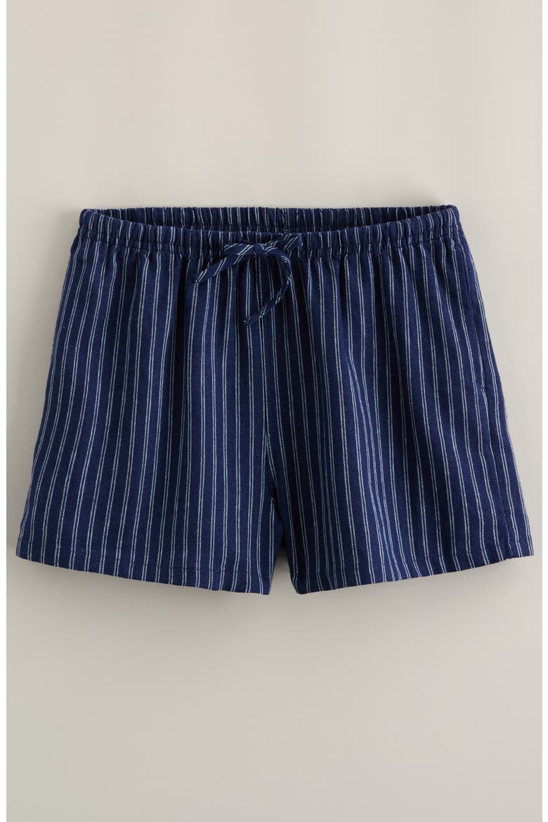 Kids' Linen Blend Drawstring Shorts, Main, color, NAVY MEDIEVAL JANIE STRIPE