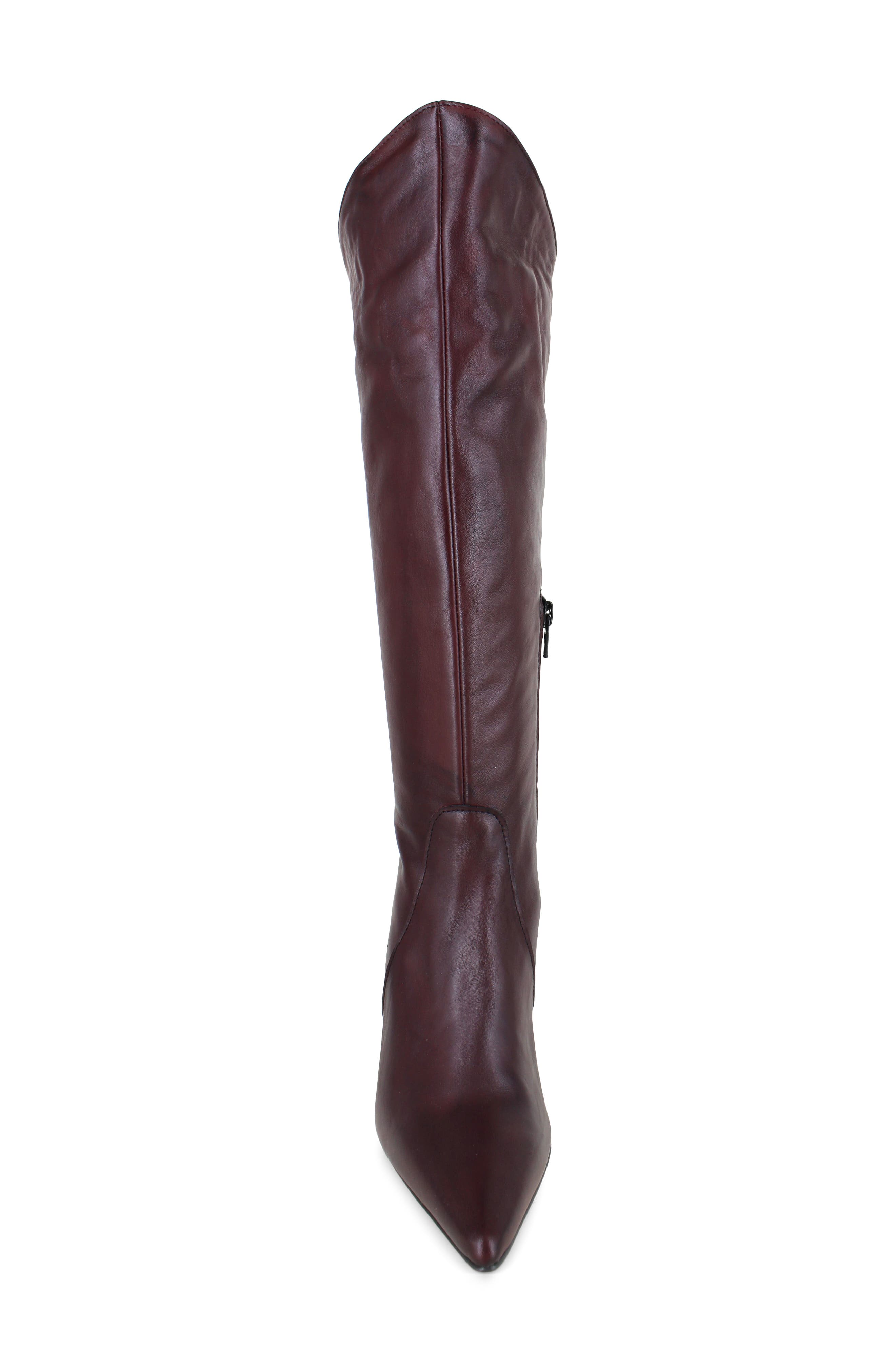 Karlin Pointed Toe Wedge Boot, Alternate, color, WINE LEATHER