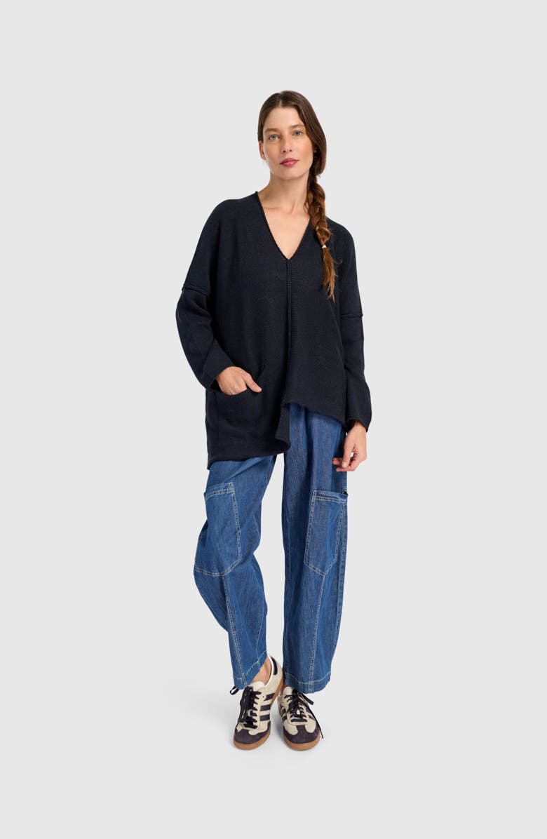 Alembika Bliss Slouchy Sweater, Alternate, color, Navy