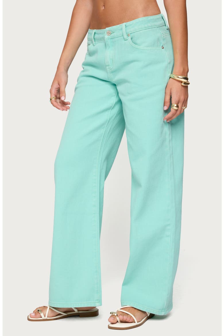 Roman Slouchy Low Rise Wide Leg Jeans, Alternate, color, AQUA