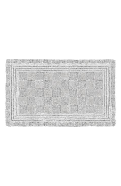 Light Grey Tonal Check Rug