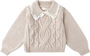 Rylee + Cru Kids' Alice Cable Knit Sweater