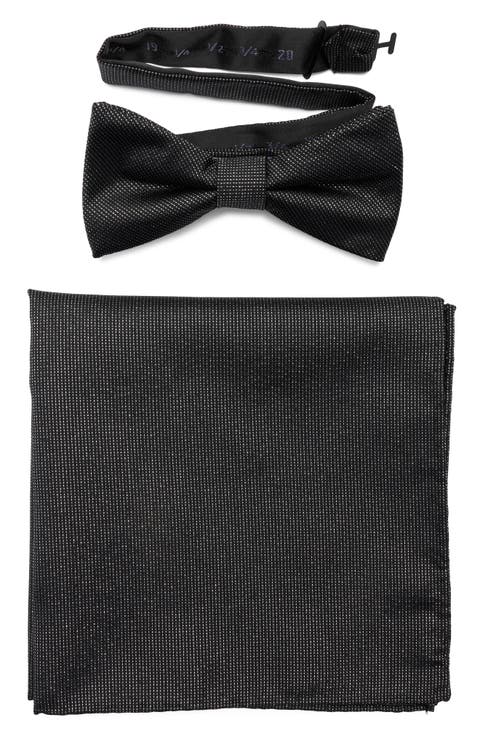 Satin Bow Tie & Pocket Square Set