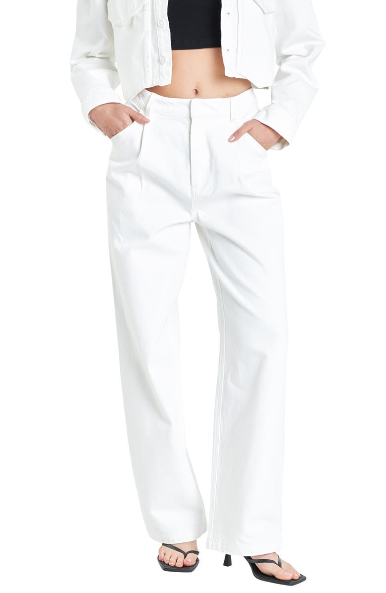 Grey Lab High Waist Wide Leg Pants, Alternate, color, Off White