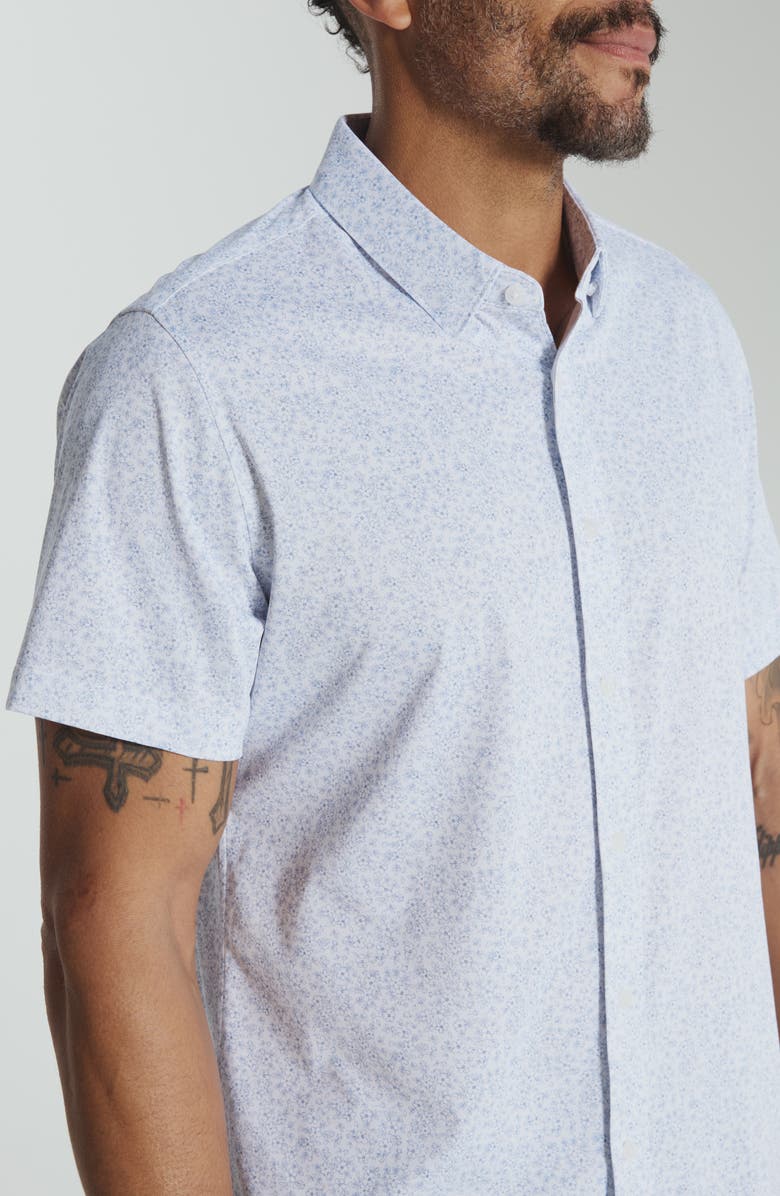 7 Diamonds Velora Floral Short Sleeve Button-Up Shirt, Alternate, color, 