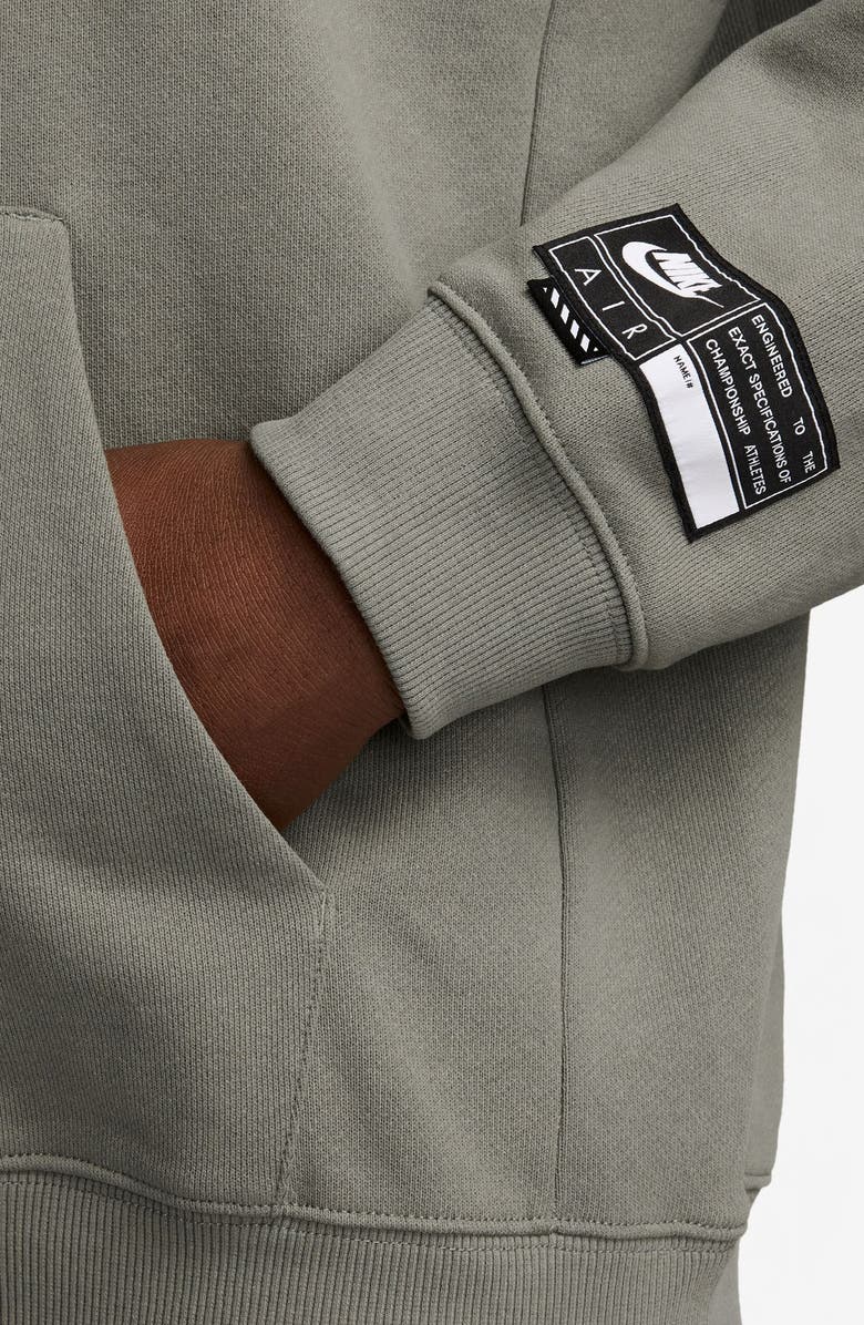 Nike Air Fleece Pullover Hoodie, Alternate, color, Light Army/ Black