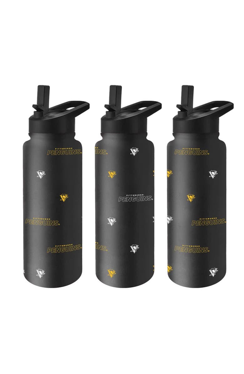 LOGO BRANDS Pittsburgh Penguins 34oz. Steep and Repeat Quencher Bottle, Main, color, Black