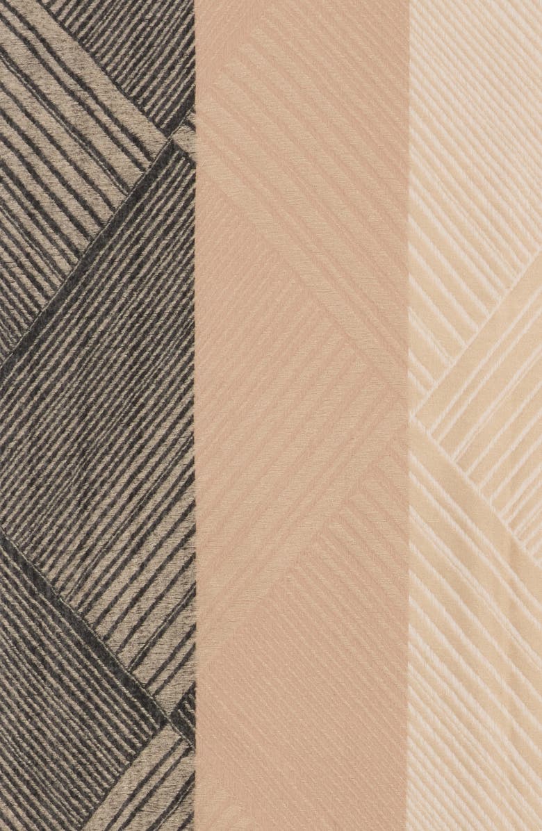 Vince Camuto Diamond Feather Fringe Scarf, Alternate, color, Taupe