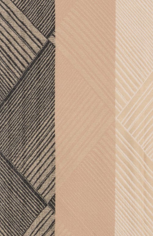 Vince Camuto Diamond Feather Fringe Scarf In Brown