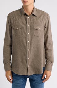 Emporio Armani Long Sleeve Flannel Button Up Shirt