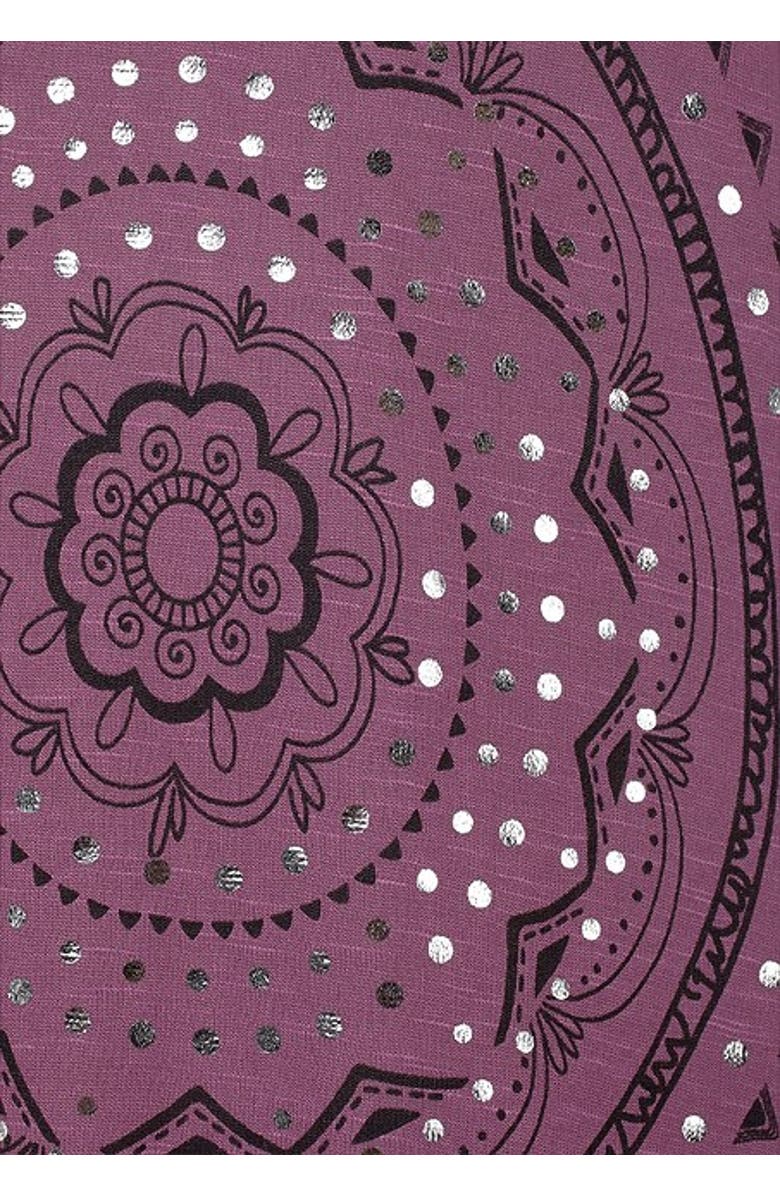 LASCANA Women's Mosaic Boho Print Top, Alternate, color, Berry