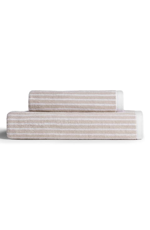 Pinstripe Organic Cotton Bath Towel